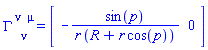 Physics:-Christoffel[`~nu`, nu, `~mu`] = Array(%id = 18446744078323108790)