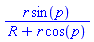r*sin(p)/(R+r*cos(p))