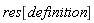 res[definition]