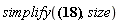 simplify((-A[1](X)*sin(p)*cos(p)*r^2+cos(p)^2*(diff(A[1](X), p))*r^2-A[1](X)*sin(p)*R*r+2*cos(p)*(diff(A[1](X), p))*R*r+(diff(A[2](X), t))*r^2+(diff(A[1](X), p))*R^2)/(r^2*(R+r*cos(p))^2), size)
