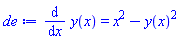 diff(y(x), x) = x^2-y(x)^2
