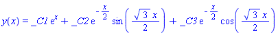 y(x) = _C1*exp(x)+_C2*exp(-(1/2)*x)*sin((1/2)*3^(1/2)*x)+_C3*exp(-(1/2)*x)*cos((1/2)*3^(1/2)*x)