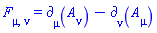 F[mu, nu] = Physics:-d_[mu](A[nu], [X])-Physics:-d_[nu](A[mu], [X])