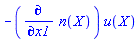 -(diff(n(X), x1))*u(X)