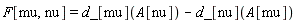 F[mu, nu] = d_[mu](A[nu])-d_[nu](A[mu])