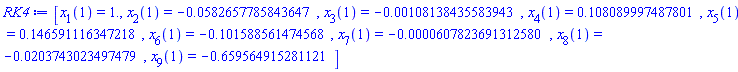 [x[1](1) = HFloat(1.0), x[2](1) = HFloat(-0.05826577858436468), x[3](1) = HFloat(-0.0010813843558394268), x[4](1) = HFloat(0.10808999748780099), x[5](1) = HFloat(0.14659111634721797), x[6](1) = HFloat(-0.10158856147456753), x[7](1) = HFloat(-6.078236913125798e-5), x[8](1) = HFloat(-0.02037430234974795), x[9](1) = HFloat(-0.6595649152811208)]