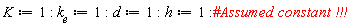 K := 1; k[e] := 1; d := 1; h := 1