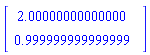 Vector(2, {(1) = 2.000000000000003, (2) = .9999999999999993})
