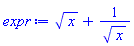 x^(1/2)+1/x^(1/2)
