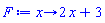 proc (x) options operator, arrow; 2*x+3 end proc