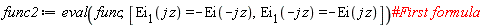 func2 := eval(func, [Ei(1, j*z) = -Ei(-j*z), Ei(1, -j*z) = -Ei(j*z)])
