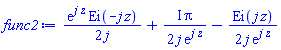 (1/2)*exp(j*z)*Ei(-j*z)/j+((1/2)*I)*Pi/(j*exp(j*z))-(1/2)*Ei(j*z)/(j*exp(j*z))