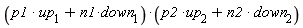 (down__1*n1+p1*up__1)*(down__2*n2+p2*up__2)