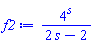 4^s/(2*s-2)