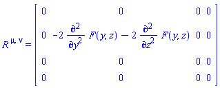 Physics:-Ricci[`~mu`, `~nu`] = Matrix(%id = 18446744078352751782)