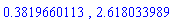 .3819660113, 2.618033989