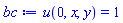 u(0, x, y) = 1