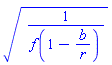 (1/f(1-b/r))^(1/2)