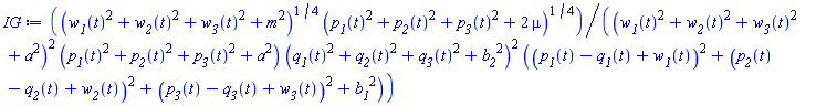 (w__1(t)^2+w__2(t)^2+w__3(t)^2+m^2)^(1/4)*(p__1(t)^2+p__2(t)^2+p__3(t)^2+2*mu)^(1/4)/((w__1(t)^2+w__2(t)^2+w__3(t)^2+a^2)^2*(p__1(t)^2+p__2(t)^2+p__3(t)^2+a^2)*(q__1(t)^2+q__2(t)^2+q__3(t)^2+b__2^2)^2*((p__1(t)-q__1(t)+w__1(t))^2+(p__2(t)-q__2(t)+w__2(t))^2+(p__3(t)-q__3(t)+w__3(t))^2+b__1^2))