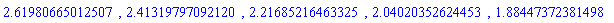HFloat(2.6198066501250747), HFloat(2.4131979709211966), HFloat(2.216852164633253), HFloat(2.040203526244527), HFloat(1.8844737238149782)