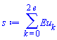 sum(Eu[k], k = 0 .. 2*e)