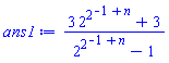 (3*2^(2^(-1+n))+3)/(2^(2^(-1+n))-1)