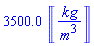 3500.0*Units:-Unit(kg/m^3)