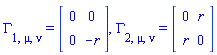 Physics:-Christoffel[1, mu, nu] = Matrix(%id = 18446744078349940366), Physics:-Christoffel[2, mu, nu] = Matrix(%id = 18446744078349941446)