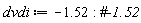 dvdi := -1.52