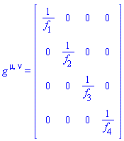 Physics:-g_[`~mu`, `~nu`] = Matrix(%id = 18446744078251369406)