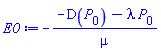 -(-D(P[0])-lambda*P[0])/mu