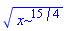 (x^(15/4))^(1/2)