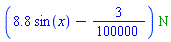 (8.8*sin(x)-3/100000)*Units:-Unit(N)
