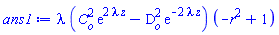 lambda*(C[o]^2*exp(2*lambda*z)-D[o]^2*exp(-2*lambda*z))*(-r^2+1)