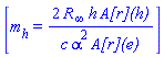 [m[h] = 2*R[infinity]*h*`A[r](h)`/(c*alpha^2*`A[r](e)`)]