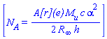 [N[A] = (1/2)*`A[r](e)`*M[u]*c*alpha^2/(R[infinity]*h)]