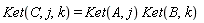 Ket(C, j, k) = Ket(A, j)*Ket(B, k)