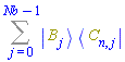 Sum(Physics:-`*`(Physics:-Ket(B, j), Physics:-Bra(C, n, j)), j = 0 .. Nb-1)