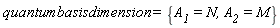quantumbasisdimension = {A[1] = N, A[2] = M}