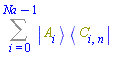 Sum(Physics:-`*`(Physics:-Ket(A, i), Physics:-Bra(C, i, n)), i = 0 .. Na-1)