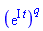 (exp(I*t))^q