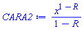 x^(1-R)/(1-R)