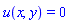 u(x, y) = 0