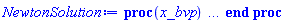 proc (x_bvp) local res, data, solnproc, _ndsol, outpoint, i; option `Copyright (c) 2000 by Waterloo Maple Inc. All rights reserved.`; _EnvDSNumericSaveDigits := Digits; Digits := 15; if _EnvInFsolve = true then outpoint := evalf[_EnvDSNumericSaveDigits](x_bvp) else outpoint := evalf(x_bvp) end if; data := Array(1..4, {(1) = proc (outpoint) local X, Y, YP, yout, errproc, L, V, i; option `Copyright (c) 2000 by Waterloo Maple Inc. All rights reserved.`; X := Vector(34, {(1) = 4.0, (2) = 4.030138644973893, (3) = 4.06252075830933, (4) = 4.094888150822047, (5) = 4.1273438613473, (6) = 4.159816989954734, (7) = 4.192221888318701, (8) = 4.224543576874172, (9) = 4.256754500658247, (10) = 4.288740281823471, (11) = 4.320503853783057, (12) = 4.352072016657196, (13) = 4.383425561385851, (14) = 4.414529862821071, (15) = 4.445402267760153, (16) = 4.476096536048872, (17) = 4.506602115915622, (18) = 4.536942920110194, (19) = 4.567166859568994, (20) = 4.597271660548307, (21) = 4.6272042886208125, (22) = 4.656970737760961, (23) = 4.686560865933606, (24) = 4.715944142556049, (25) = 4.745122769711738, (26) = 4.774117826200048, (27) = 4.802932346972274, (28) = 4.831544048877039, (29) = 4.859951837709859, (30) = 4.88818587510624, (31) = 4.916287717622486, (32) = 4.944266740935822, (33) = 4.972160252377423, (34) = 5.0}, datatype = float[8], order = C_order); Y := Matrix(34, 2, {(1, 1) = .0, (1, 2) = -0.11708553875089373e-1, (2, 1) = 0.13700158767917764e-2, (2, 2) = 0.9660362799838607e-1, (3, 1) = 0.5498870360360167e-2, (3, 2) = .1419348442626504, (4, 1) = 0.9428954357184422e-2, (4, 2) = 0.8482319216100598e-1, (5, 1) = 0.10248208012770309e-1, (5, 2) = -0.3939969111538834e-1, (6, 1) = 0.7033593582560118e-2, (6, 2) = -.14868069760447897, (7, 1) = 0.1600320348522399e-2, (7, 2) = -.16808953622046421, (8, 1) = -0.268933454539153e-2, (8, 2) = -0.8270099569678202e-1, (9, 1) = -0.3221761013229303e-2, (9, 2) = 0.50092222673243834e-1, (10, 1) = 0.22956375918981573e-4, (10, 2) = .13857344513822856, (11, 1) = 0.4458505738284509e-2, (11, 2) = .12165303944158753, (12, 1) = 0.6723232053320422e-2, (12, 2) = 0.11140849003640395e-1, (13, 1) = 0.4998774025578387e-2, (13, 2) = -.11597918116164978, (14, 1) = 0.2649537110120204e-3, (14, 2) = -.17100444754563116, (15, 1) = -0.4430341756673352e-2, (15, 2) = -.11562972551238226, (16, 1) = -0.6104139891975028e-2, (16, 2) = 0.12092543179268235e-1, (17, 1) = -0.3874935987353878e-2, (17, 2) = .12366340298254656, (18, 1) = 0.43859249363331924e-3, (18, 2) = .14153191792478992, (19, 1) = 0.35974417547445185e-2, (19, 2) = 0.5291963406316792e-1, (20, 1) = 0.31797732360206703e-2, (20, 2) = -0.8032529122966872e-1, (21, 1) = -0.7029622818499879e-3, (21, 2) = -.16396730152505634, (22, 1) = -0.5492629827069677e-2, (22, 2) = -.13856716126876822, (23, 1) = -0.8008561926513108e-2, (23, 2) = -0.2171776099723813e-1, (24, 1) = -0.6701651609005721e-2, (24, 2) = .10400796028481248, (25, 1) = -0.27284860400601544e-2, (25, 2) = .1499884923488127, (26, 1) = 0.912205309588295e-3, (26, 2) = 0.8407403812966995e-1, (27, 1) = 0.15002731096950745e-2, (27, 2) = -0.4700893187998446e-1, (28, 1) = -0.15002344923093747e-2, (28, 2) = -.15056675043141238, (29, 1) = -0.6098673162178434e-2, (29, 2) = -.15372747280171484, (30, 1) = -0.922048274432461e-2, (30, 2) = -0.5432127608652006e-1, (31, 1) = -0.8851259497357482e-2, (31, 2) = 0.7813403552233018e-1, (32, 1) = -0.5422519739930223e-2, (32, 2) = .1505909374737268, (33, 1) = -0.15020236105948985e-2, (33, 2) = .111689562356771, (34, 1) = .0, (34, 2) = -0.11682217943418692e-1}, datatype = float[8], order = C_order); YP := Matrix(34, 2, {(1, 1) = -0.11708553875089373e-1, (1, 2) = 4.011708553875089, (2, 1) = 0.9660362799838607e-1, (2, 2) = 2.8236981576549516, (3, 1) = .1419348442626504, (3, 2) = -.1939107397989705, (4, 1) = 0.8482319216100598e-1, (4, 2) = -3.140214946215932, (5, 1) = -0.3939969111538834e-1, (5, 2) = -4.06296249155511, (6, 1) = -.14868069760447897, (6, 2) = -2.2530415764364617, (7, 1) = -.16808953622046421, (7, 2) = 1.1432165535554593, (8, 1) = -0.8270099569678202e-1, (8, 2) = 3.827139451569766, (9, 1) = 0.50092222673243834e-1, (9, 2) = 3.907950868344983, (10, 1) = .13857344513822856, (10, 2) = 1.2723607743919638, (11, 1) = .12165303944158753, (11, 2) = -2.2829064857596433, (12, 1) = 0.11140849003640395e-1, (12, 2) = -4.287435146582237, (13, 1) = -.11597918116164978, (13, 2) = -3.3099458846836973, (14, 1) = -.17100444754563116, (14, 2) = 0.5644385583296996e-2, (15, 1) = -.11562972551238226, (15, 2) = 3.3714761127314947, (16, 1) = 0.12092543179268235e-1, (16, 2) = 4.43632684217126, (17, 1) = .12366340298254656, (17, 2) = 2.4157267006515353, (18, 1) = .14153191792478992, (18, 2) = -1.3229052410514246, (19, 1) = 0.5291963406316792e-1, (19, 2) = -4.179354075542915, (20, 1) = -0.8032529122966872e-1, (20, 2) = -4.110187332162933, (21, 1) = -.16396730152505634, (21, 2) = -1.1127422482319964, (22, 1) = -.13856716126876822, (22, 2) = 2.7243688727683266, (23, 1) = -0.2171776099723813e-1, (23, 2) = 4.678157648740803, (24, 1) = .10400796028481248, (24, 2) = 3.332502712593583, (25, 1) = .1499884923488127, (25, 2) = -.39122670466449067, (26, 1) = 0.8407403812966995e-1, (26, 2) = -3.876509041901599, (27, 1) = -0.4700893187998446e-1, (27, 2) = -4.646231873073153, (28, 1) = -.15056675043141238, (28, 2) = -2.126096148715866, (29, 1) = -.15372747280171484, (29, 2) = 1.9305021938308524, (30, 1) = -0.5432127608652006e-1, (30, 2) = 4.675861822052817, (31, 1) = 0.7813403552233018e-1, (31, 2) = 4.154505645313669, (32, 1) = .1505909374737268, (32, 2) = .6876622361674014, (33, 1) = .111689562356771, (33, 2) = -3.3095888773870232, (34, 1) = -0.11682217943418692e-1, (34, 2) = -4.988317782056582}, datatype = float[8], order = C_order); errproc := proc (x_bvp) local outpoint, X, Y, yout, L, V, i; option `Copyright (c) 2000 by Waterloo Maple Inc. All rights reserved.`; Digits := 15; outpoint := evalf(x_bvp); X := Vector(34, {(1) = 4.0, (2) = 4.030138644973893, (3) = 4.06252075830933, (4) = 4.094888150822047, (5) = 4.1273438613473, (6) = 4.159816989954734, (7) = 4.192221888318701, (8) = 4.224543576874172, (9) = 4.256754500658247, (10) = 4.288740281823471, (11) = 4.320503853783057, (12) = 4.352072016657196, (13) = 4.383425561385851, (14) = 4.414529862821071, (15) = 4.445402267760153, (16) = 4.476096536048872, (17) = 4.506602115915622, (18) = 4.536942920110194, (19) = 4.567166859568994, (20) = 4.597271660548307, (21) = 4.6272042886208125, (22) = 4.656970737760961, (23) = 4.686560865933606, (24) = 4.715944142556049, (25) = 4.745122769711738, (26) = 4.774117826200048, (27) = 4.802932346972274, (28) = 4.831544048877039, (29) = 4.859951837709859, (30) = 4.88818587510624, (31) = 4.916287717622486, (32) = 4.944266740935822, (33) = 4.972160252377423, (34) = 5.0}, datatype = float[8], order = C_order); Y := Matrix(34, 2, {(1, 1) = .0, (1, 2) = 0.27327112092203225e-7, (2, 1) = 0.978775060790798e-10, (2, 2) = 0.48529249007737746e-7, (3, 1) = -0.5409380029321304e-8, (3, 2) = 0.7538318387144695e-7, (4, 1) = -0.12045635038481313e-7, (4, 2) = 0.7308674897744689e-7, (5, 1) = -0.14823793655844814e-7, (5, 2) = 0.3852146210517772e-7, (6, 1) = -0.10568187054027944e-7, (6, 2) = -0.8489883548987247e-8, (7, 1) = -0.11128964228786468e-8, (7, 2) = -0.35558307183813596e-7, (8, 1) = 0.7732637048013274e-8, (8, 2) = -0.2210302159189014e-7, (9, 1) = 0.10164440310941924e-7, (9, 2) = 0.24447922129778563e-7, (10, 1) = 0.483962860909516e-8, (10, 2) = 0.7079862076004938e-7, (11, 1) = -0.3969150619899016e-8, (11, 2) = 0.8392038080023722e-7, (12, 1) = -0.9656967240921232e-8, (12, 2) = 0.53832229684224287e-7, (13, 1) = -0.7760495700261479e-8, (13, 2) = 0.8649668118906003e-9, (14, 1) = 0.7144312944825714e-9, (14, 2) = -0.3802894725149483e-7, (15, 1) = 0.10213436390765505e-7, (15, 2) = -0.3636870220284489e-7, (16, 1) = 0.14642824306539772e-7, (16, 2) = 0.4451544095413321e-8, (17, 1) = 0.11315681709129736e-7, (17, 2) = 0.5558209115158183e-7, (18, 1) = 0.29255095886161705e-8, (18, 2) = 0.8078375988497181e-7, (19, 1) = -0.4383642048557253e-8, (19, 2) = 0.6115682507735523e-7, (20, 1) = -0.4993426509629615e-8, (20, 2) = 0.8711261106962578e-8, (21, 1) = 0.1963407280965595e-8, (21, 2) = -0.396438348246792e-7, (22, 1) = 0.11869871997257991e-7, (22, 2) = -0.49592185982409896e-7, (23, 1) = 0.17985978666981787e-7, (23, 2) = -0.1390789173583301e-7, (24, 1) = 0.16324710055000545e-7, (24, 2) = 0.4137831006851972e-7, (25, 1) = 0.8522492508408787e-8, (25, 2) = 0.765805213315824e-7, (26, 1) = 0.421071518722858e-9, (26, 2) = 0.6681647497614776e-7, (27, 1) = -0.20131882330223897e-8, (27, 2) = 0.1892897982999753e-7, (28, 1) = 0.30707192791035046e-8, (28, 2) = -0.33002220069799734e-7, (29, 1) = 0.12148844202097171e-7, (29, 2) = -0.5265154226857148e-7, (30, 1) = 0.1908501428418955e-7, (30, 2) = -0.26871524839094744e-7, (31, 1) = 0.1930670085286513e-7, (31, 2) = 0.26219913369224307e-7, (32, 1) = 0.1283240224899888e-7, (32, 2) = 0.6900543603752283e-7, (33, 1) = 0.4319930491976274e-8, (33, 2) = 0.7049112852700384e-7, (34, 1) = .0, (34, 2) = 0.27547706106614173e-7}, datatype = float[8], order = C_order); if not type(outpoint, 'numeric') then if outpoint = "start" or outpoint = "left" then return X[1] elif outpoint = "right" then return X[34] elif outpoint = "order" then return 6 elif outpoint = "error" then return HFloat(8.392038080023722e-8) elif outpoint = "errorproc" then error "this is already the error procedure" elif outpoint = "rawdata" then return [2, 34, [y(x), diff(y(x), x)], X, Y] else return ('procname')(x_bvp) end if end if; if outpoint < X[1] or X[34] < outpoint then error "solution is only defined in the range %1..%2", X[1], X[34] end if; V := array([1 = 4, 2 = 0]); if Digits <= trunc(evalhf(Digits)) then L := Vector(4, 'datatype' = 'float'[8]); yout := Vector(2, 'datatype' = 'float'[8]); evalhf(`dsolve/numeric/lagrange`(34, 2, X, Y, outpoint, var(yout), var(L), var(V))) else L := Vector(4, 'datatype' = 'sfloat'); yout := Vector(2, 'datatype' = 'sfloat'); `dsolve/numeric/lagrange`(34, 2, X, Y, outpoint, yout, L, V) end if; [x = outpoint, seq('[y(x), diff(y(x), x)]'[i] = yout[i], i = 1 .. 2)] end proc; if not type(outpoint, 'numeric') then if outpoint = "start" or outpoint = "left" then return X[1] elif outpoint = "method" then return "bvp" elif outpoint = "right" then return X[34] elif outpoint = "order" then return 6 elif outpoint = "error" then return HFloat(8.392038080023722e-8) elif outpoint = "errorproc" then return eval(errproc) elif outpoint = "rawdata" then return [2, 34, "depnames", X, Y, YP] else error "non-numeric value" end if end if; if outpoint < X[1] or X[34] < outpoint then error "solution is only defined in the range %1..%2", X[1], X[34] end if; if Digits <= trunc(evalhf(Digits)) and (_EnvInFsolve <> true or _EnvDSNumericSaveDigits <= trunc(evalhf(Digits))) then V := array( 1 .. 6, [( 1 ) = (7), ( 2 ) = (0), ( 3 ) = (false), ( 4 ) = (false), ( 5 ) = (false), ( 6 ) = (false)  ] ); L := Matrix(7, 2, {(1, 1) = .0, (1, 2) = .0, (2, 1) = .0, (2, 2) = .0, (3, 1) = .0, (3, 2) = .0, (4, 1) = .0, (4, 2) = .0, (5, 1) = .0, (5, 2) = .0, (6, 1) = .0, (6, 2) = .0, (7, 1) = .0, (7, 2) = .0}, datatype = float[8], order = C_order); yout := Vector(2, {(1) = .0, (2) = .0}, datatype = float[8]); evalhf(`dsolve/numeric/hermite`(34, 2, X, Y, YP, outpoint, var(yout), var(L), var(V))) else if _EnvInFsolve = true then Digits := _EnvDSNumericSaveDigits end if; V := array( 1 .. 6, [( 1 ) = (7), ( 2 ) = (0), ( 3 ) = (false), ( 4 ) = (false), ( 5 ) = (false), ( 6 ) = (false)  ] ); L := Matrix(7, 2, {(1, 1) = 0., (1, 2) = 0., (2, 1) = 0., (2, 2) = 0., (3, 1) = 0., (3, 2) = 0., (4, 1) = 0., (4, 2) = 0., (5, 1) = 0., (5, 2) = 0., (6, 1) = 0., (6, 2) = 0., (7, 1) = 0., (7, 2) = 0.}, order = C_order); yout := Vector(2, {(1) = 0., (2) = 0.}); `dsolve/numeric/hermite`(34, 2, X, Y, YP, outpoint, yout, L, V) end if; [outpoint, seq(yout[i], i = 1 .. 2)] end proc, (2) = Array(0..0, {}), (3) = [x, y(x), diff(y(x), x)], (4) = 0}); solnproc := data[1]; if not type(outpoint, 'numeric') then if outpoint = "solnprocedure" then return eval(solnproc) elif member(outpoint, ["start", "left", "right", "errorproc", "rawdata", "order", "error"]) then return solnproc(x_bvp) elif outpoint = "sysvars" then return data[3] elif procname <> unknown then return ('procname')(x_bvp) else _ndsol := pointto(data[2][0]); return ('_ndsol')(x_bvp) end if end if; try res := solnproc(outpoint); [x = res[1], seq('[y(x), diff(y(x), x)]'[i] = res[i+1], i = 1 .. 2)] catch: error  end try end proc