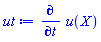 Physics:-diff(u(X), t)