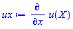 Physics:-diff(u(X), x)