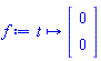 f := proc (t) options operator, arrow; Vector(2, {(1) = 0, (2) = 0}) end proc
