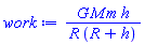G*M*m*h/(R*(R+h))