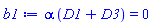 alpha*(D1+D3) = 0