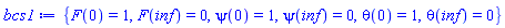 {F(0) = 1, F(inf) = 0, psi(0) = 1, psi(inf) = 0, theta(0) = 1, theta(inf) = 0}